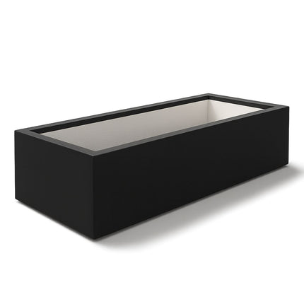 Polyester plantenbak 223x100x32 cm - Gitzwart (RAL 9005)