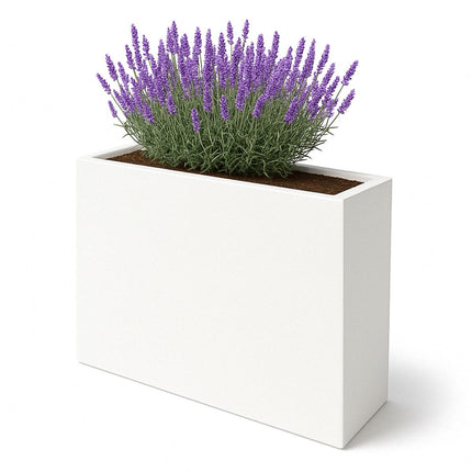 Polyester plantenbak 130x40x120 cm - Zuiver Wit (RAL 9010)