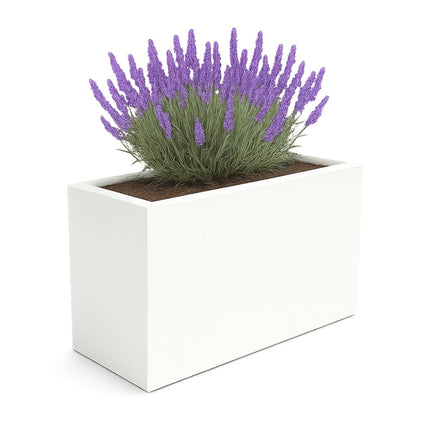 Polyester plantenbak 120x46x80 cm - Zuiver Wit (RAL 9010)