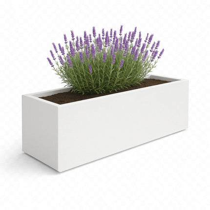 Polyester plantenbak 200x50x60 cm - Zuiver Wit (RAL 9010)