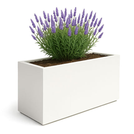 Polyester plantenbak 147x60x80 cm - Zuiver Wit (RAL 9010)