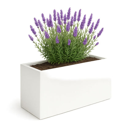 Polyester plantenbak 120x30x60 cm - Zuiver Wit (RAL 9010)