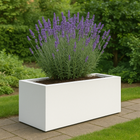 Polyester plantenbak 120x40x40 cm - Zuiver Wit (RAL 9010)