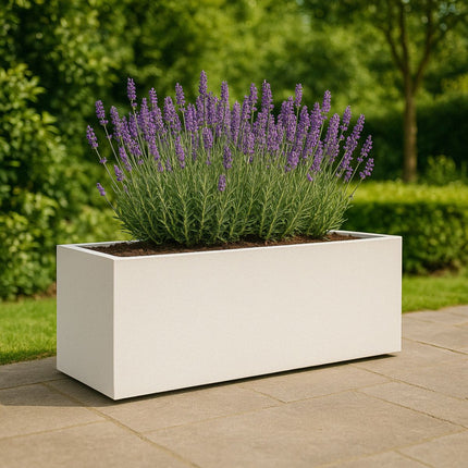 Polyester plantenbak 158x45x52.5 cm - Zuiver WIt (RAL 9010)