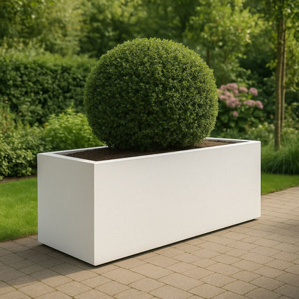 Polyester plantenbak 200x50x60 cm - Zuiver Wit (RAL 9010)