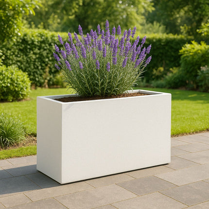 Polyester plantenbak 110x30x67 cm - Zuiver WIt (RAL 9010)