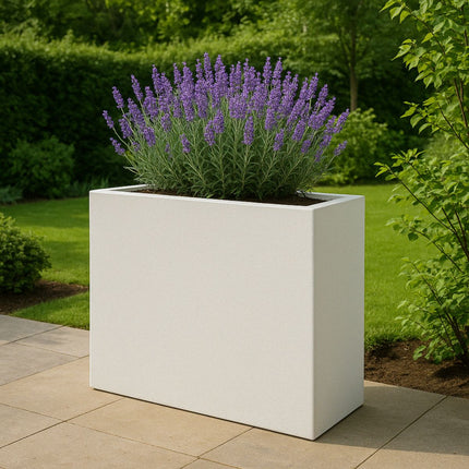 Polyester plantenbak 130x40x120 cm - Zuiver Wit (RAL 9010)