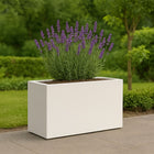 Polyester plantenbak 100x30x50 cm - Zuiver Wit (RAL 9010)
