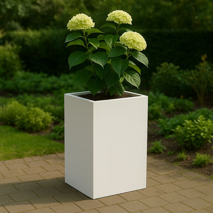 Polyester plantenbak 50x50x80 cm - Zuiver Wit (RAL 9010)