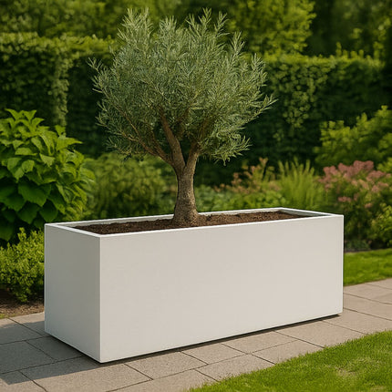 Polyester plantenbak 180x60x70 cm - Zuiver Wit (RAL 9010)