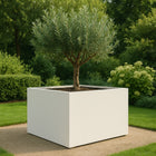 Polyester plantenbak 140x140x80 cm - Zuiver Wit (RAL 9010)