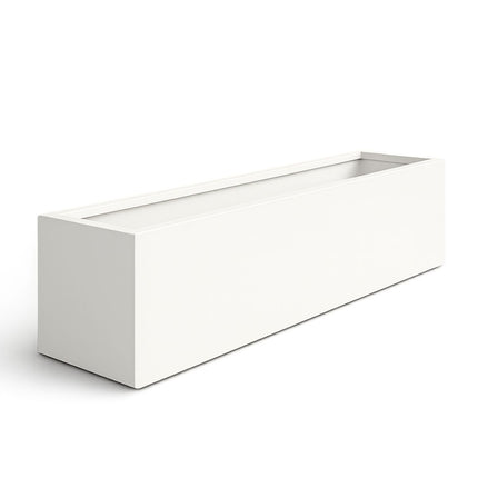 Polyester plantenbak 190x40x40 cm - Zuiver Wit (RAL 9010)