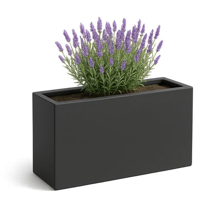 Polyester plantenbak 110x30x67 cm - Zwartgrijs (RAL 7021)