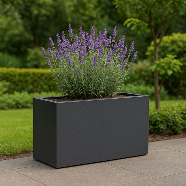 Polyester plantenbak 100x30x50 cm - Zwartgrijs (RAL 7021)