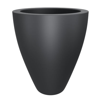 Polyester plantenbak Ø 68x80 cm - Zwartgrijs (RAL 7021)