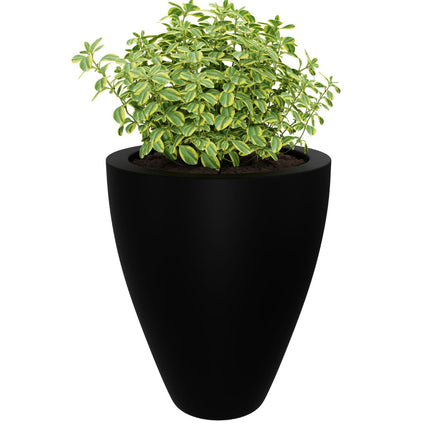 Polyester plantenbak Ø 51x59 cm - Gitzwart (RAL 9005)
