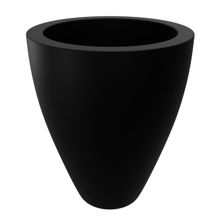 Polyester plantenbak Ø 51x59 cm - Gitzwart (RAL 9005)