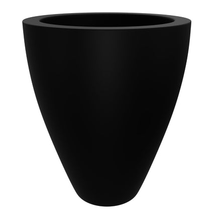 Polyester plantenbak Ø 68x80 cm - Gitzwart (RAL 9005)