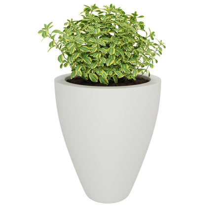 Polyester plantenbak Ø 51x59 cm - Zuiver Wit (RAL 9010)