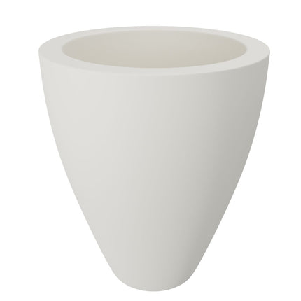 Polyester plantenbak Ø 51x59 cm - Zuiver Wit (RAL 9010)