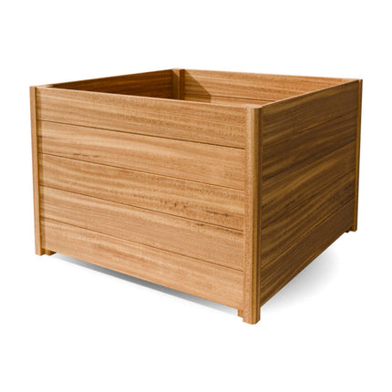 Vierkante Hardhouten plantenbak met poten 100x100x68 cm