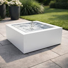 Vierkante aluminium watertafel met fontein 60x60x40cm 17kg - Zuiver Wit (RAL 9010)