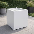Vierkante aluminium watertafel met fontein 60x60x70cm 23kg - Zuiver Wit (RAL 9010)