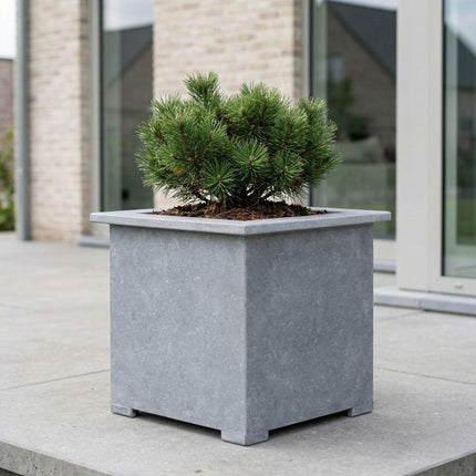 Vierkante arduinen plantenbak met bodem 30x30x32 cm
