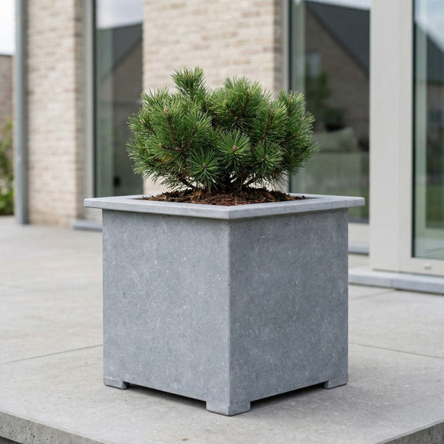 Vierkante arduinen plantenbak met bodem 30x30x32 cm