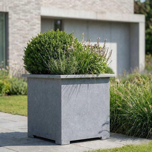 Vierkante arduinen plantenbak met bodem 90x90x92 cm