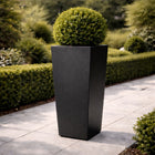 Conische aluminium plantenbak 60x60x100 cm - Gitzwart (RAL 9005) - Doika - Plantenbak - Geroba -  - Vasus2
