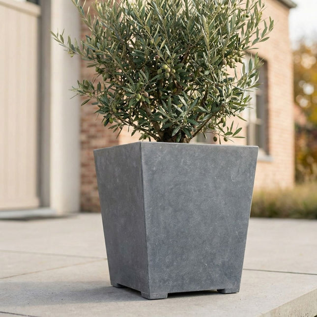 Conische arduinen plantenbak met bodem 50x35x52 cm - Doika - Plantenbak - Doika - 5420024201217 - Cone modern 50x35x52