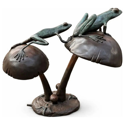 Fontein Kikkers Op Paddenstoel 72x39x68 cm