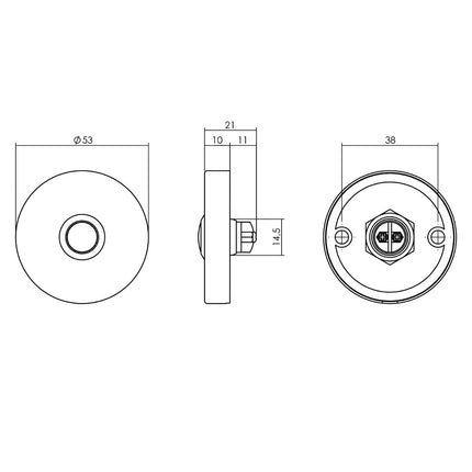 Intersteel Voordeurset veiligheidsbeslag SKG*** rond rozet rvs geborsteld met kerntrekbeveiliging - Doika - Voordeurbeslag set - Intersteel - 8714186408346 - 35,405,790