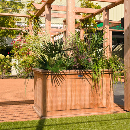 Langwerpige houten plantenbak 82 x 82 x 47 cm - Doika - Plantenbak - Doika -  - P002459