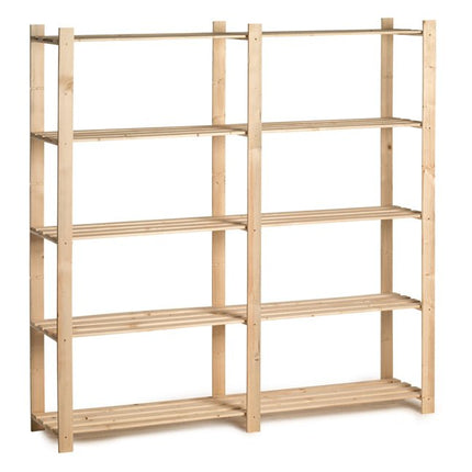 Practo Houten opbergrek 175x175x40 cm – 5 legborden - Doika - Opbergrekken - Practo Home -  - H209