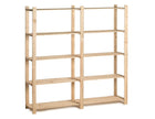 Practo Houten opbergrek 175x175x40 cm – 5 legborden - Doika - Opbergrekken - Practo Home -  - H209