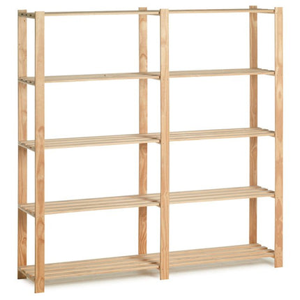 Practo Houten opbergrek 175x175x40 cm – 5 legborden - Doika - Opbergrekken - Practo Home -  - H229