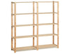 Practo Houten opbergrek 175x175x40 cm – 5 legborden - Doika - Opbergrekken - Practo Home -  - H229