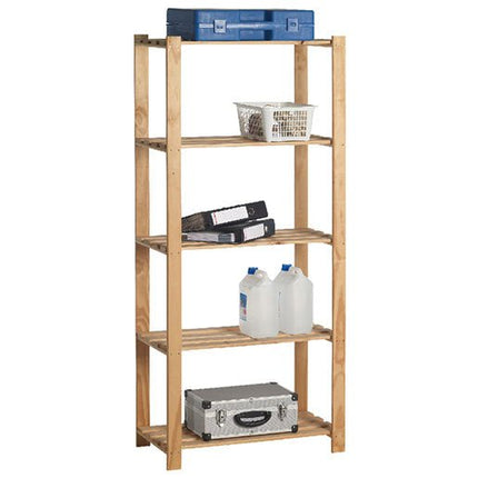 Practo Houten opbergrek 175x80x40 cm – 5 legborden - Doika - Opbergrekken - Practo Home -  - H226