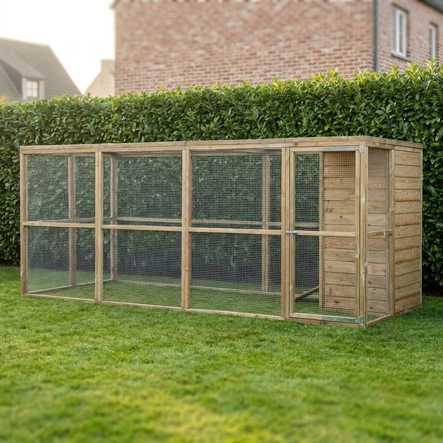 Kippenren Iris 448 x 179 x 183 cm - Geïmpregneerd hout