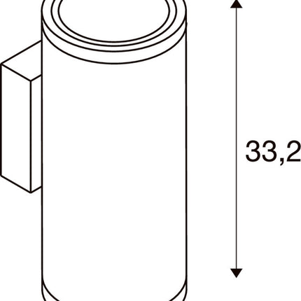 SLV Outdoor lamp ENOLA ROUND L UP/DOWN IP65 Anthracite