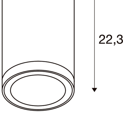 SLV Outdoor lamp ENOLA ROUND L IP65 Anthracite