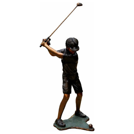 Standbeeld Golf Speelster 61x53x151 cm