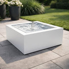 Vierkante aluminium watertafel met fontein 60x60x40cm 17kg - Zuiver Wit (RAL 9010) - Doika - Watertafel - Geroba -  - TaulaQA4-9010
