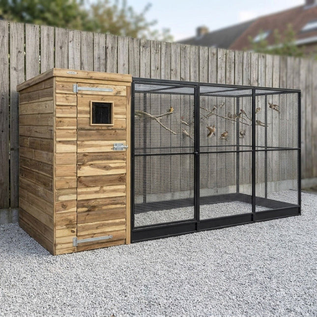 Voldux Volière R10 links 391 x 200 x 190 cm - Doika - Volière - Voldux - 8720569162170 - 8720569162170