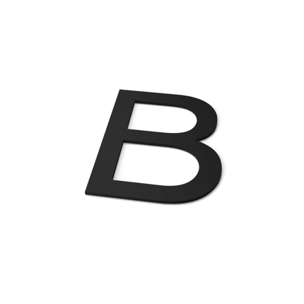 B RAL 9005 (lettertype: Arial) - Doika - Huisnummer - Huisnummer - RALLC2