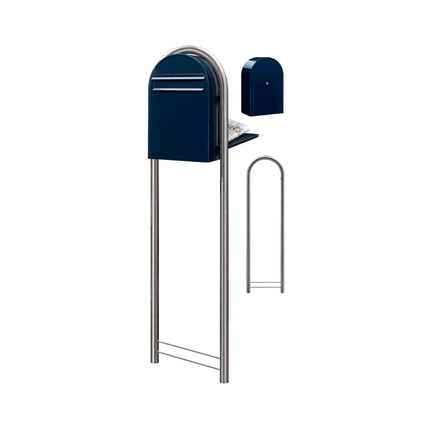 Bobi Classic B RAL 5004 zwartblauw - LetterBox - Brievenbus - Bobi - 6417237006288 - 01.01.09.11 zwartblauw RAL5004
