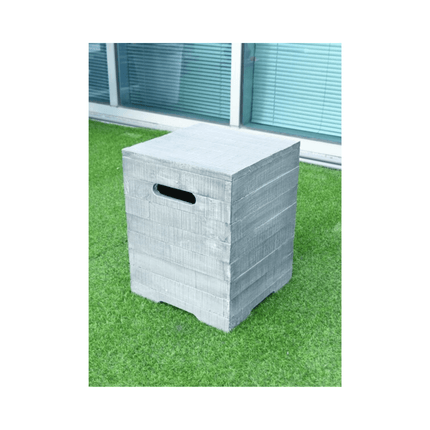 Elementi Gasfles cover hout look light grijs - Doika BV - Gasfles cover - Elementi - ONB018CG