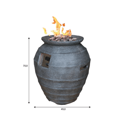 Elementi Katla vuurtafel 59x70 cm (ØxH) Antraciet - Doika BV - Vuurtafel - Elementi - 4260107319030 - OFG609